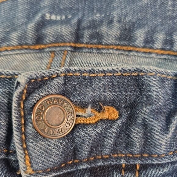 Old Navy Basic Slim Jeans Men's Size 34x32 Blue Built In Flex Medium Wash - Picture 4 of 9